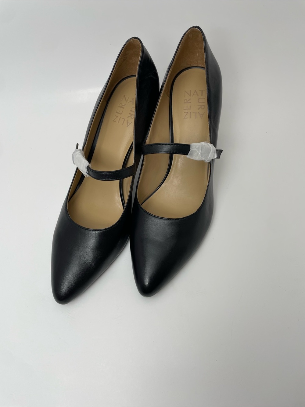 Naturalizer Black Pointed-Toe Mary Jane Heels